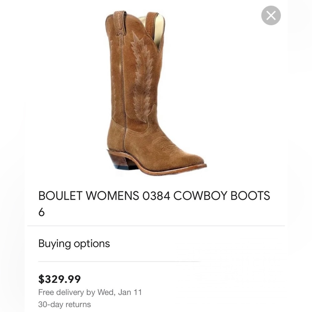 Cowboy boots boulet size 8